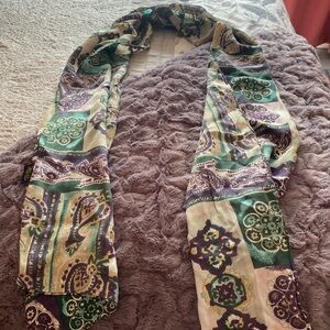 Chic Paisley Green and Purple Scarf